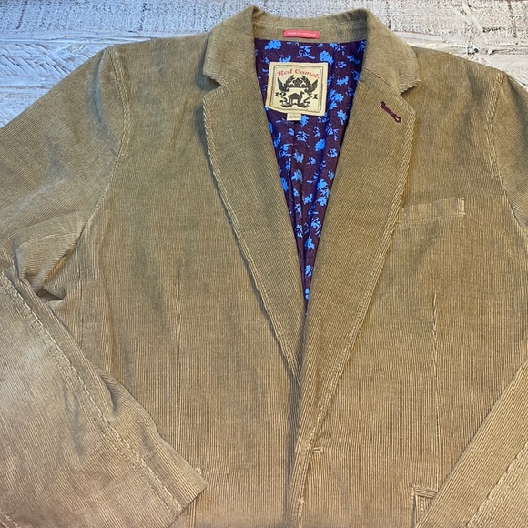 Red Camel Other - Vintage Red Camel corduroy blazer, size L, tan with floral liner
